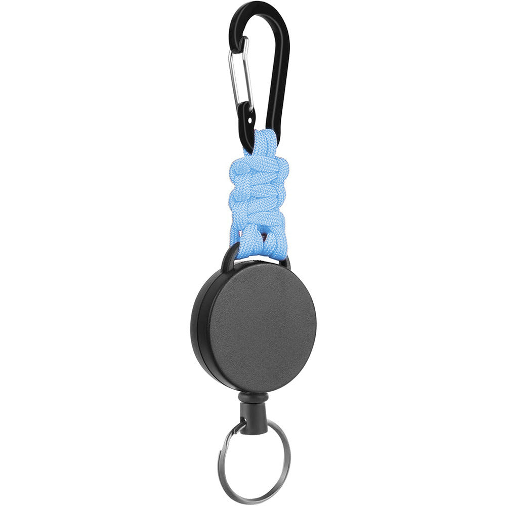 Wholesale Macaron Color Rebound Colorful Umbrella Rope Braided Telescopic Keychain